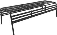 Safco 4369BL CoGo Steel Outdoor/Indoor Bench, 17.25" - 17.25" Adjustability - Height, Designed for indoors or outdoors for versatile use, Durable steel construction with powder-coat finish, Pairs well with Safco CoGo chairs and tables, Black Finish, UPC 073555436921 (4369BL 4369 BL 4369-BL SAFCO4369BL SAFCO-4369-BL SAFCO 4369 BL) 