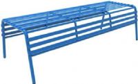 Safco 4369BU CoGo Steel Outdoor/Indoor Bench, 17.25" - 17.25" Adjustability - Height, Designed for indoors or outdoors for versatile use, Durable steel construction with powder-coat finish, Pairs well with Safco CoGo chairs and tables, Blue Finish, UPC 073555436952 (4369BU 4369 BU 4369-BU SAFCO4369BU SAFCO-4369-BU SAFCO 4369 BU) 
