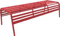 Safco 4369RD CoGo Steel Outdoor/Indoor Bench, 17.25" - 17.25" Adjustability - Height, Designed for indoors or outdoors for versatile use, Durable steel construction with powder-coat finish, Pairs well with Safco CoGo chairs and tables, Red Finish, UPC 073555436914 (4369RD 4369 RD 4369-RD SAFCO4369RD SAFCO-4369-RD SAFCO 4369 RD) 