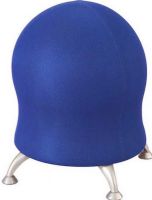 Safco 4750BU Zenergy  Ball Chair, 23" - 23" Adjustability - Height, 23" Seat Height, 250 lbs Weight Capacity, Anti-burst ball chair, Perfect for indoor use, 17.5" diameter seat, Enhances better posture, Stationary glides, Anti-burst plastic ball, Polyester fabric cover, Anti-burst plastic ball, Polyester fabric cover, Active ball chair for dynamic work, Thick steel legs for weight support, Blue Finish, UPC 073555475050 (4750BU 4750-BU 4750 BU SAFCO4750BU SAFCO-4750-BU SAFCO 4750 BU) 