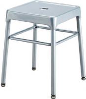Safco 6604SL Steel Guest Stool, 18" Seat Height, 13" W x 13" D Seat Size, 0 deg Adjustability - Tilt, 250 lbs capacity, 15.25" W x 15.25" D Base Dimensions, Guest-height chair, Square seat, Center hole for carrying, Steel construction, Powder coat finish, Silver Finish, UPC 073555660456 (6604SL 6604-SL 6604 SL SAFCO6604SL SAFCO-6604-SL SAFCO 6604 SL) 