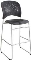 Safco 6806BL Reve Bistro-Height Chair Round Back, 31" Seat Height, 18.50" W x 17" D Seat Size, 0 deg Adjustability - Tilt, 18" W x 13.75" H Back Size, 250 lbs Weight capacity, Floor glides, Contoured seat and back, Stackable up to 6 units high, Plastic and steel construction, Black Finish, UPC 073555680621 (6806BL 6806-BL 6806 BL SAFCO6806BL SAFCO-6806-BL SAFCO 6806 BL) 