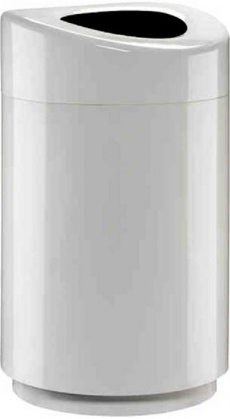 Safco 9920WH Open Top Receptacle - 30 Gallon, Lid easily pulls off to hide bag, Powder coat finish for durability, Large 30-gallon capacity trash can, White Finish, UPC 073555992097 (9920WH 9920-WH 9920 WH SAFCO9920WH SAFCO-9920-WH SAFCO 9920 WH)