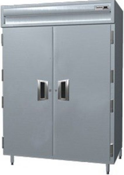 Delfield SAH2N-S Solid Door Two Section Narrow Reach In Heated Holding Cabinet - Specification Line, 16 Amps, 60 Hertz, 1 Phase, 120/208-240 Voltage, 1,080 - 2,160 Watts, Full Height Cabinet Size, 43.94 cu. ft. Capacity, Thermostatic Control, Solid Door Type, Shelves Interior Configuration, 2 Number of Doors, 2 Sections, Insulated, Easy-to-use electronic controls, 6