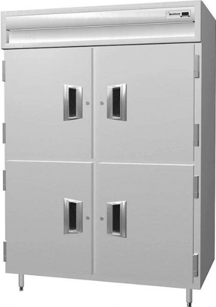 Delfield SAR2-SH Two Section Solid Half Door Reach In Refrigerator - Specification Line, 9.5 Amps, 60 Hertz, 1 Phase, 115 Volts, Doors Access, 51.92 cu. ft. Capacity, Swing Door Style, Solid Door, 1/3 HP Horsepower, Freestanding Installation, 4 Number of Doors, 6 Number of Shelves, 2 Sections, 33 - 40 Degrees F Temperature Range, 52
