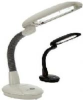 Sunpentown SL-823B Easy Eye Energy Saving Desk Lamp 2 Tubes, Black, Bulb has an average life span of 10,000hrs, Flexible goose neck, Swivel head (SL823B    SL  823B) 