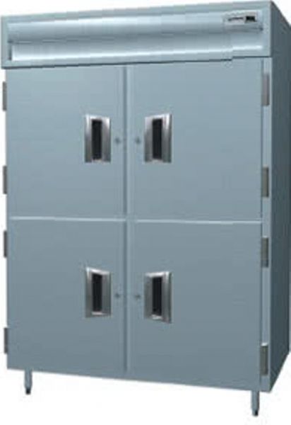 Delfield SMDRL2-SH Solid Half Door Dual Temperature Reach In Refrigerator / Freezer - Specification Line, 15 Amps, 60 Hertz, 1 Phase, 115 Volts, Doors Access, 49.3 cu. ft. Capacity, 24.65 cu. ft. Capacity - Freezer, 24.65 cu. ft. Capacity - Refrigerator, Swing Door Style, Solid Door, 1/2 HP Horsepower - Freezer, 1/4 HP Horsepower - Refrigerator, 4 Number of Doors, 6 Number of Shelves, 2 Sections, UPC 400010728404 (SMDRL2-SH SMDRL2 SH SMDRL2SH)