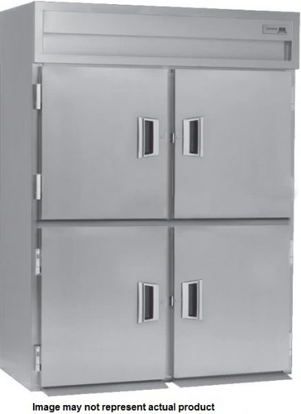 Delfield SMR2-SH Two Section Solid Half Door Reach In Refrigerator - Specification Line, 9.5 Amps, 60 Hertz, 1 Phase, 115 Volts, Doors Access, 51.92 cu. ft. Capacity, Swing Door, Solid Door, 1/3 HP Horsepower, Freestanding Installation, 4 Number of Doors, 6 Number of Shelves, 2 Sections, 6