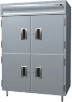 Delfield SSH2-SH Stainless Steel Solid Half Door Two Section Reach In Heated Holding Cabinet - Specification Line, 16 Amps, 60 Hertz, 1 Phase, 120/208-240 Voltage, 1,080 - 2,160 Watts, Full Height Cabinet Size, 51.92 cu. ft. Capacity, Stainless Steel Construction, Thermostatic Control, Solid Door, Shelves Interior Configuration, 4 Number of Doors, 2 Sections, Insulated, 6" adjustable stainless steel legs, UPC 400010728862 (SSH2-SH SSH2 SH SSH2SH) 