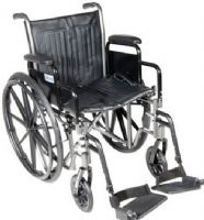 Drive Medical SSP216DDA-SF Silver Sport 2 Wheelchair, Detachable Desk Arms, Swing away Footrests, 16" Seat, 4 Number of Wheels, 8" Casters, 10" Armrest Length, 27.5" Armrest to Floor Height, 16" Back of Chair Height, 12.5" Closed Width, 24" x 1" Rear Wheels, 16" Seat Depth, 16" Seat Width, 8" Seat to Armrest Height, 17.5"-19.5" Seat to Floor Height, 250 lbs Product Weight Capacity, UPC 822383145280 (SSP216DDA-SF SSP216DDA SF SSP216DDASF)  
