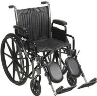 Drive Medical SSP216DFA-ELR Silver Sport 2 Wheelchair, Detachable Full Arms, Elevating Leg Rests, 16" Seat, 4 Number of Wheels, 8" Casters, 14" Armrest Length, 27.5" Armrest to Floor Height, 16" Back of Chair Height, 12.5" Closed Width, 24" x 1" Rear Wheels, 16" Seat Depth, 16" Seat Width, 8" Seat to Armrest Height, 17.5"-19.5" Seat to Floor Height, 250 lbs Product Weight Capacity, 42" x 12.5" x 36" Folded Dimensions, UPC 822383253480 (SSP216DFA-ELR SSP216DFAELR SSP216DFA ELR) 