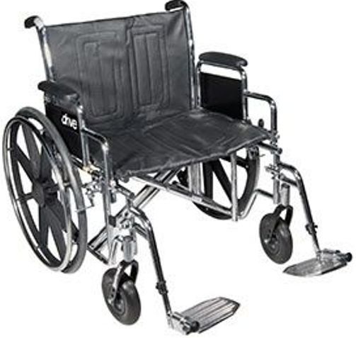 Drive Medical SSP216DFA-SF Silver Sport 2 Wheelchair, Detachable Full Arms, Swing away Footrests, 16