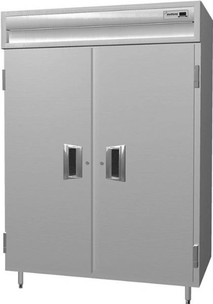Delfield SSR2-S Stainless Steel Two Section Solid Door Reach In Refrigerator - Specification Line, 9.5 Amps, 60 Hertz, 1 Phase, 115 Volts, Doors Access, 52 cu. ft. Capacity, Swing Door Style, Solid Door, 1/3 HP Horsepower, Freestanding Installation, 2 Number of Doors, 6 Number of Shelves, 2 Sections, 6