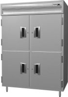 Delfield SSR2-SH Stainless Steel One Section Solid Half Door Reach In Refrigerator - Specification Line, 9.5 Amps, 60 Hertz, 1 Phase, 115 Volts, Doors Access, 51.92 cu. ft. Capacity, Swing Door Style, Solid Door, 1/3 HP Horsepower, Freestanding Installation, 4 Number of Doors, 6 Number of Shelves, 2 Sections, 6" adjustable stainless steel legs, 52" W x 30" D x 58" H Interior Dimensions, UPC 400010723829 (SSR2-SH SSR2 SH SSR2SH) 