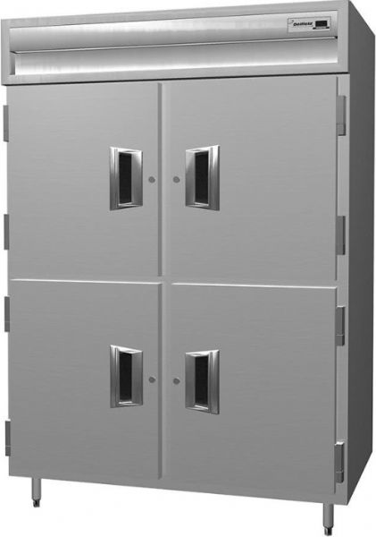 Delfield SSR2-SH Stainless Steel One Section Solid Half Door Reach In Refrigerator - Specification Line, 9.5 Amps, 60 Hertz, 1 Phase, 115 Volts, Doors Access, 51.92 cu. ft. Capacity, Swing Door Style, Solid Door, 1/3 HP Horsepower, Freestanding Installation, 4 Number of Doors, 6 Number of Shelves, 2 Sections, 6