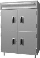 Delfield SSR2S-SH Stainless Steel One Section Solid Half Door Shallow Reach In Refrigerator - Specification Line, 7 Amps, 60 Hertz, 1 Phase, 115 Volts, Doors Access, 37.96 cu. ft. Capacity, Swing Door Style, Solid Door, 1/3 HP Horsepower, Freestanding Installation, 4 Number of Doors, 6 Number of Shelves, 2 Sections, 6" adjustable stainless steel legs, 52" W x 22" D x 58" H Interior Dimensions, UPC 400010726400 (SSR2S-SH SSR2S SH SSR2SSH) 
