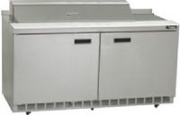 Delfield ST4460N-12M Mega Top Refrigerated Sandwich Prep Table with 4" Backsplash, 12 Amps, 60 Hertz, 1 Phase, 115 Volts, 12 Pans - 1/6 Size Pan Capacity, Doors Access, 20.2 cu. ft. Capacity, Swing Door Style, Solid Door, 1/2 HP Horsepower, 2 Number of Doors, 2 Number of Shelves, Air Cooled Refrigeration, Counter Height Style, Mega Top, 36" Work Surface Height, 60" Nominal Width, 60.13" W x 8" D Cutting Board, UPC 400010734207 (ST4460N-12M ST4460N 12M ST4460N12M) 