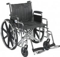 Drive Medical STD20ECDDAHD-SF Sentra EC Heavy Duty Wheelchair, Detachable Full Arms, Swing away Footrests, 20" Seat, 8" Casters, 4 Number of Wheels, 10" Armrest Length, 12.5" Closed Width, 24" x 2" Rear Wheels, 18" Seat Depth, 20" Seat Width, 16" Back of Chair Height, 8" Seat to Armrest Height, 27.5" Armrest to Floor Height, 17.5"-19.5" Seat to Floor Height, 450 lbs Product Weight Capacity, UPC 822383207872 (STD20ECDDAHD-SF STD20ECDDAHD SF STD20ECDDAHDSF) 