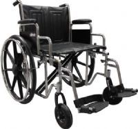 Drive Medical STD22ECDDA-SF Sentra EC Heavy Duty Wheelchair, Detachable Desk Arms, Swing away Footrests, 22" Seat, 4 Number of Wheels, 8" Casters, 10" Armrest Length, 18" Back of Chair Height, 12.5" Closed Width, 24" x 2" Rear Wheels, 18" Seat Depth, 22" Seat Width, 8" Seat to Armrest Height, 27.5" Armrest to Floor Height, 17.5"-19.5" Seat to Floor Height, 42" x 12.5" x 36" Folded Dimensions, 450 lbs Product Weight Capacity, UPC 822383136011 (STD22ECDDA-SF STD22 ECDDA SF STD22ECDDASF) 