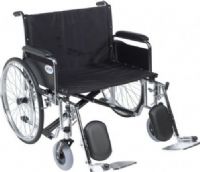 Drive Medical STD26ECDFA-ELR Sentra EC Heavy Duty Extra Wide Wheelchair, Detachable Full Arms, Elevating Leg Rests, 26" Seat, 14" Armrest Length, 27.5" Armrest to Floor Height, 18" Back of Chair Height, 14" Closed Width, 8" x 2" Front Wheels, 4 Number of Wheels, 24" x 2" Rear Wheels, 20" Seat Depth, 26" Seat Width, 8" Seat to Armrest Height, 19.5" Seat to Floor Height, 700 lbs Product Weight Capacity, UPC 822383227306(STD26ECDFA-ELR STD26ECDFA ELR STD26ECDFAELR) 