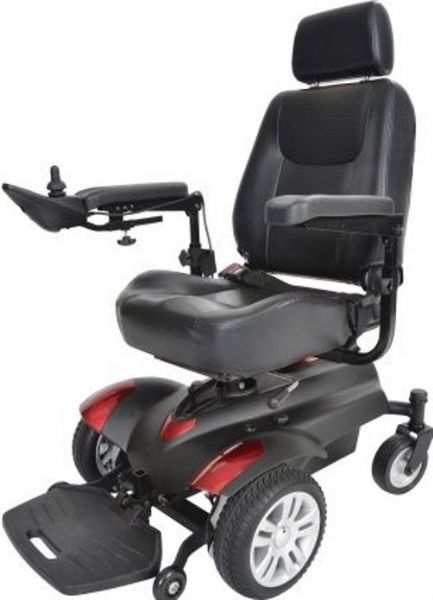 Drive Medical TITAN1616 Titan Transportable Front Wheel Power Wheelchair, Full Back Captain's Seat, 16