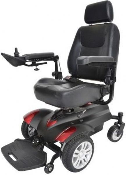 Drive Medical TITAN1816X16 Titan X16 Front Wheel Power Wheelchair, Full Back Captain's Seat, 18