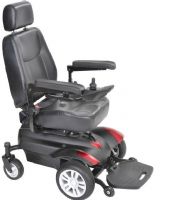 Drive Medical TITAN18CSX16 Titan X16 Front Wheel Power Wheelchair, Full Back Captain's Seat, 18" x 18", 4 Number of Wheels, 6" Casters, 6 degrees Climbing Angle, 10" x 3" Flat Free Drive Wheels, 2.5" Ground Clearance, 68 lbs Heaviest Piece, 4 mph Max Speed, 18" Seat Depth, 18" Seat Width, 20.5"-23" Seat to Floor Height, 16"-18.5" Seat to Foot Deck, 15 miles Maximum Range, 25" Turning Radius, UPC 822383530963 (TITAN18CSX16 TITAN18CS-X16 TITAN18CS X16) 