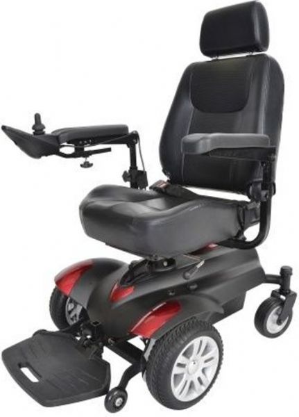 Drive Medical TITAN2020x16 Titan X16 Front Wheel Power Wheelchair, Full Back Captain's Seat, 20