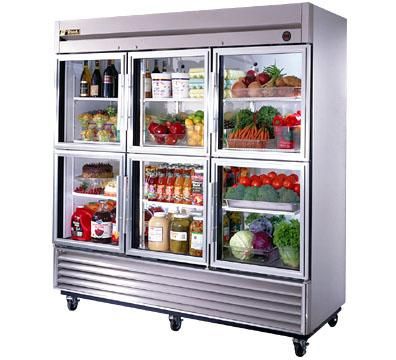 True TS-72G-6 Two-Section, 72 cu. ft. Reach-in Refrigerator, Half Glass Door (TS 72G 6   TS 72G6) 