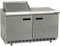 Delfield UC4460N-12M Two Door Mega Top Reduced Height Refrigerated Sandwich Prep Table, 12 Amps, 60 Hertz, 1 Phase, 115 Volts, 12 Pans - 1/6 Size Pan Capacity, Doors Access, 20.2 cu. ft. Capacity, Swing Door, Solid Door, 1/2 HP Horsepower, 2 Number of Doors, 2 Number of Shelves, Air Cooled Refrigeration, Counter Height Style, Mega Top , 60" Nominal Width, 34.25" Work Surface Height, 60.13" W x 8" D Cutting Board (UC4460N-12M UC4460N12M UC4460N 12M) 