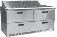 Delfield UCD4460N-12 Four Drawer Reduced Height Refrigerated Sandwich Prep Table, 12 Amps, 60 Hertz, 1 Phase, 115 Volts, 12 Pans - 1/6 Size Pan Capacity, Drawers Access, 20.2 cu. ft. Capacity, 1/2 HP Horsepower, 4 Number of Drawers, Air Cooled Refrigeration, Counter Height Style, Standard Top, 34.25" Work Surface Height, 60" Nominal Width, 60.13" W x 10 D Cutting Board Width (UCD4460N-12 UCD4460N12 UCD4460N 12) 