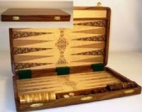 WorldWise Imports 26918 Etched Wood Backgammon Board Game, Board game, Includes 18" etched wood backgammon, 1.25" checkers, wood dice and teak case, 2" H x 11.25" W x 9" D Folding dimensions, Does not include cups, Perfect for home or travel, Laser-etched details, Elegant design with intricate patterns, UPC 100052021524 (26918 WORLDWISEIMPORTS 26918 WORLDWISEIMPORTS26918 WORLDWISEIMPORTS-26918) 